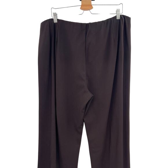 Eileen Fisher Straight Pants Viscose Stretch Ponte Knit Brown Plus Size 2X - Picture 6 of 12